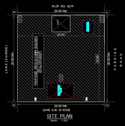 1005 5 floor building design ,plot size (21mx35m) (copy)