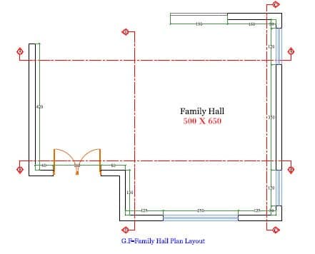 533 family hall interior design,size (5.50mx4.50m) (copy)