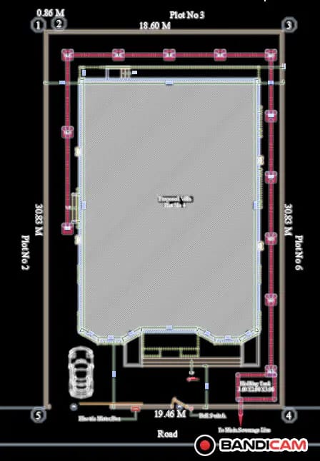 Modern house design with complete architectural and structural details