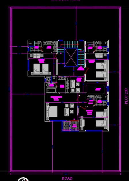 three floor modern house design,plot size( 20 m x 30 m) (copy)