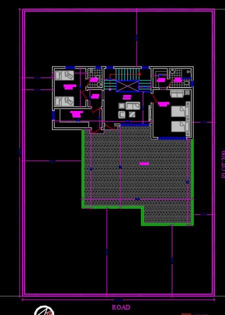 three floor modern house design,plot size( 20 m x 30 m) (copy)