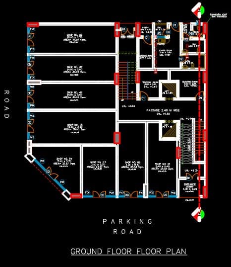 1009 12 floor building design ,plot size (20mx20m)