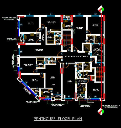 1009 12 floor building design ,plot size (20mx20m)