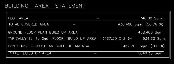 1005 5 floor building design ,plot size (21mx35m)