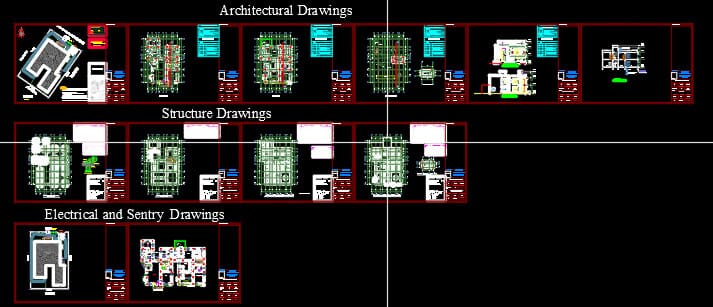 Two-floor modern house design with complete architectural and structural details