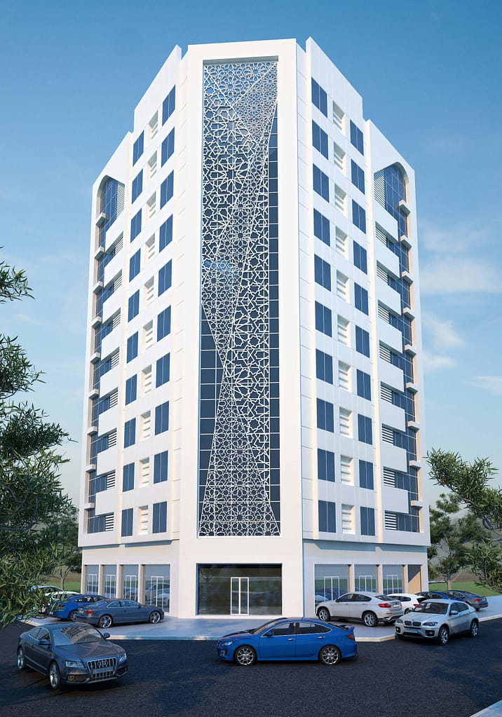 1009 12 floor building design ,plot size (20mx20m)