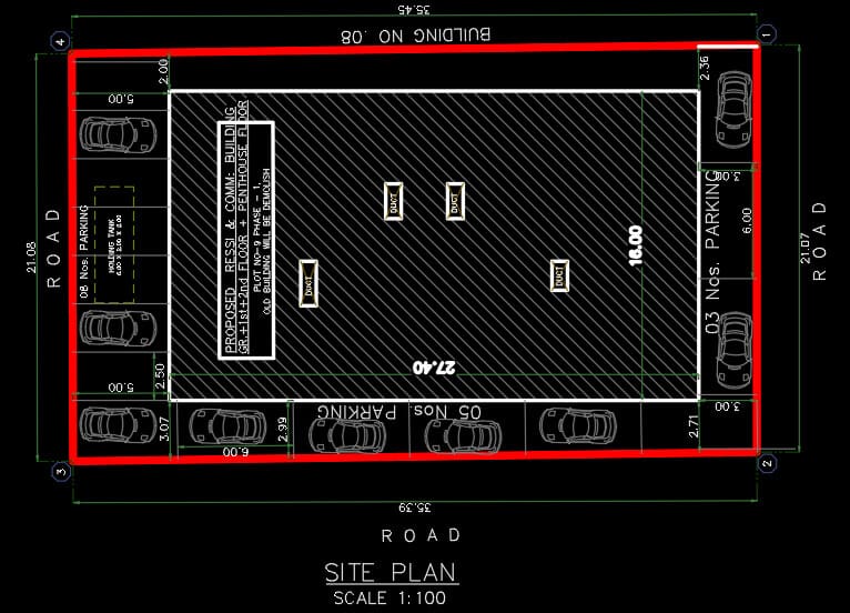 1004 12 floor building design ,plot size (22mx52m) (copy)